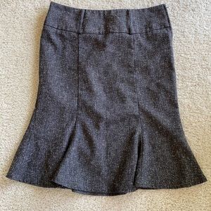 Tweed fit and flare skirt